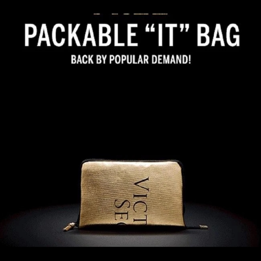 Victoria's Secret Gold and Black Tote Bag - Picture 4 of 10